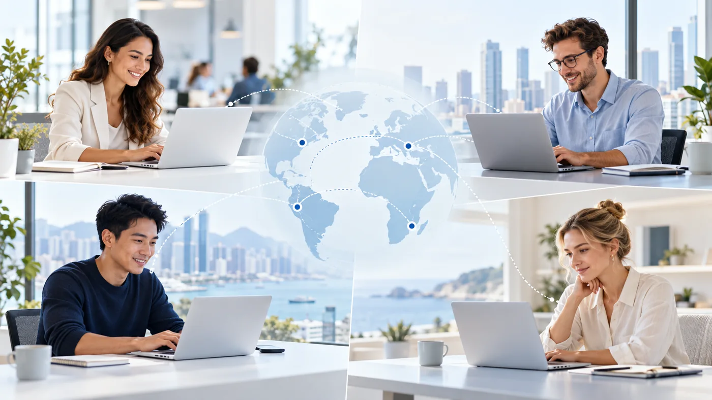 Remote Team Coordination — illustrative visual